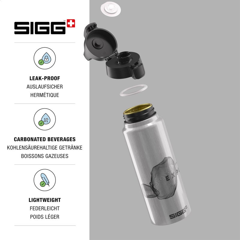 Sigg سيغ - زجاجة ماء ألمنيوم - WMB بايثفايندر ألمنيوم - معتمد محايد مناخياً - مضادة للتسرب - خفيفة الوزن - خالية من BPA - سوداء - 34 أونصة - Image 3